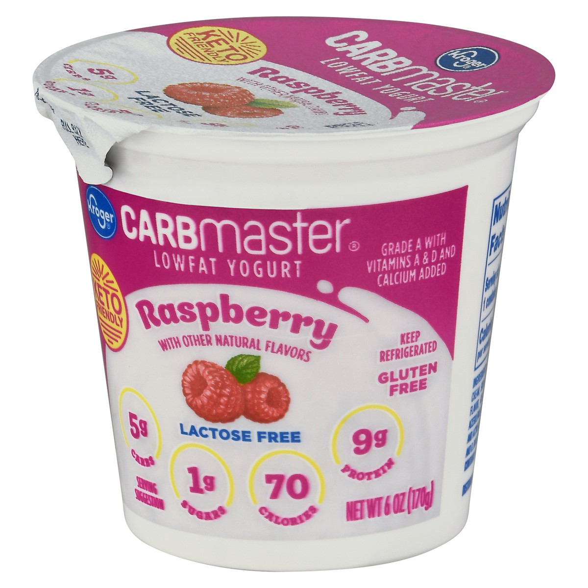 slide 7 of 11, Kroger Carbmaster Cultured Dairy Blend Raspberry, 6 oz