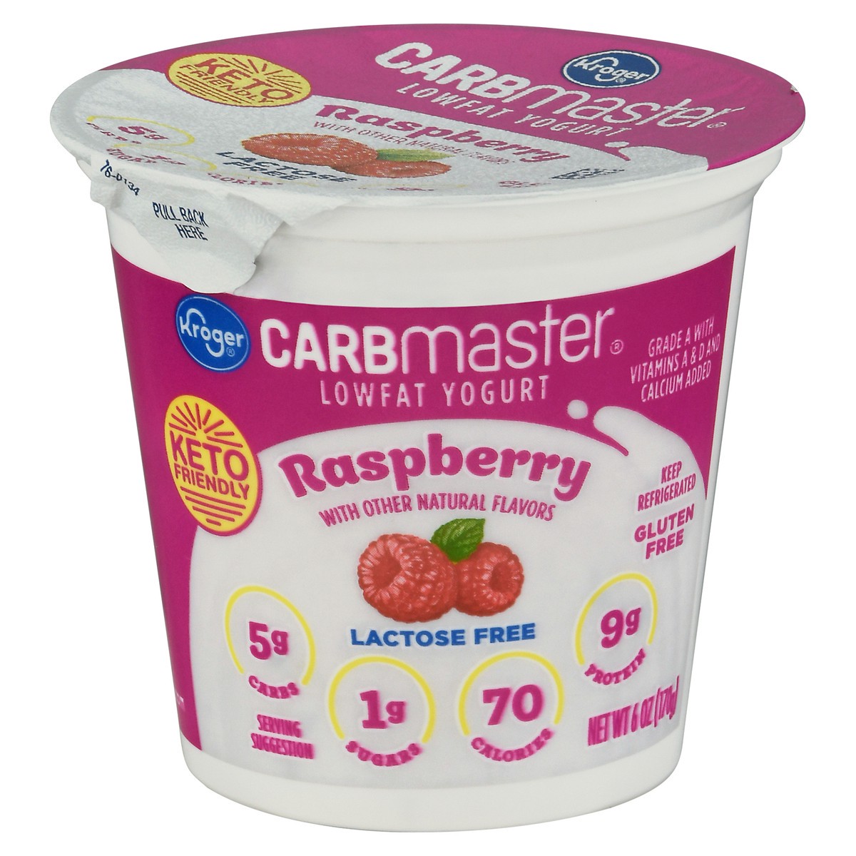 slide 3 of 11, Kroger Carbmaster Cultured Dairy Blend Raspberry, 6 oz