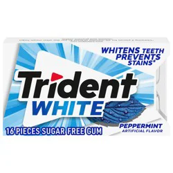 Trident White Sugar Free Peppermint Gum 16 ea