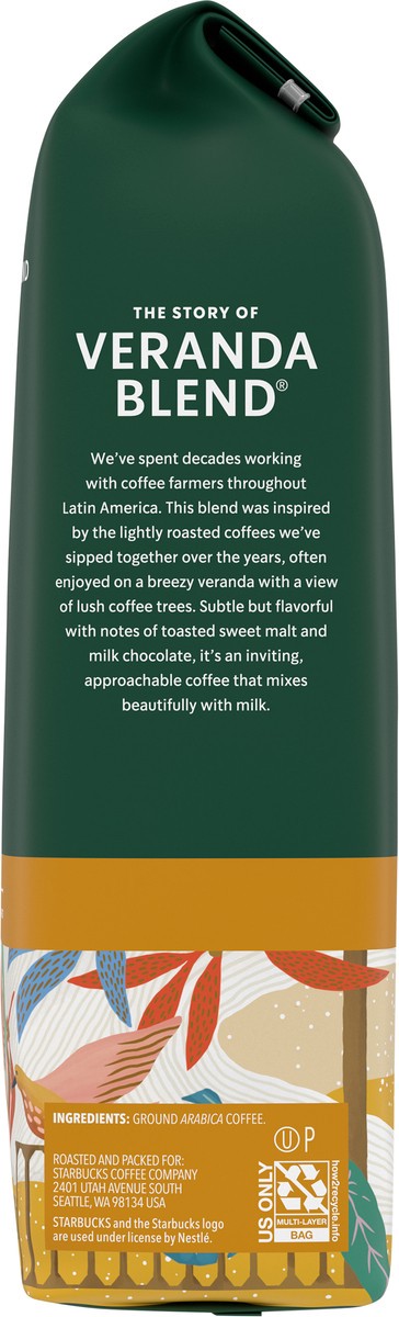 slide 10 of 13, Starbucks Ground Coffee—Starbucks Blonde Roast Coffee—Veranda Blend—100% Arabica—1 bag (18 oz), 18 oz