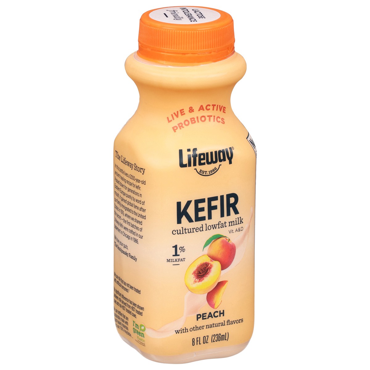 slide 7 of 11, Lifeway Peach Kefir 8 fl oz, 8 fl oz