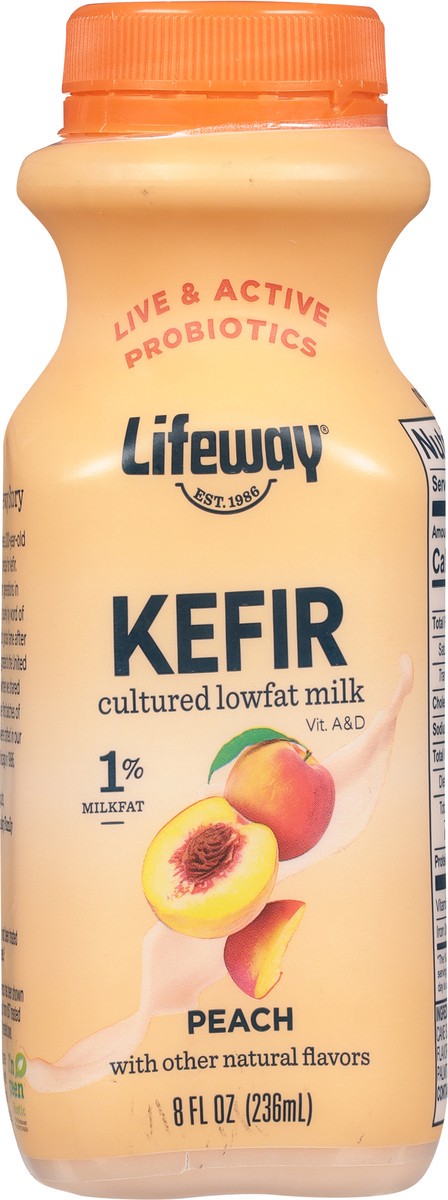 slide 2 of 11, Lifeway Peach Kefir 8 fl oz, 8 fl oz