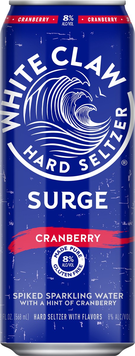 slide 3 of 7, White Claw Surge Cranberry 19.2 fl oz Can, 19.20 fl oz