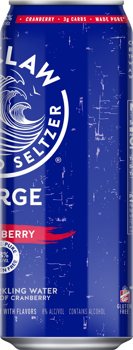 slide 7 of 7, White Claw Surge Cranberry 19.2 fl oz Can, 19.20 fl oz