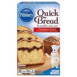 Pillsbury Cinnamon Swirl Quick Bread and Muffin Mix, 17.4 Oz Box