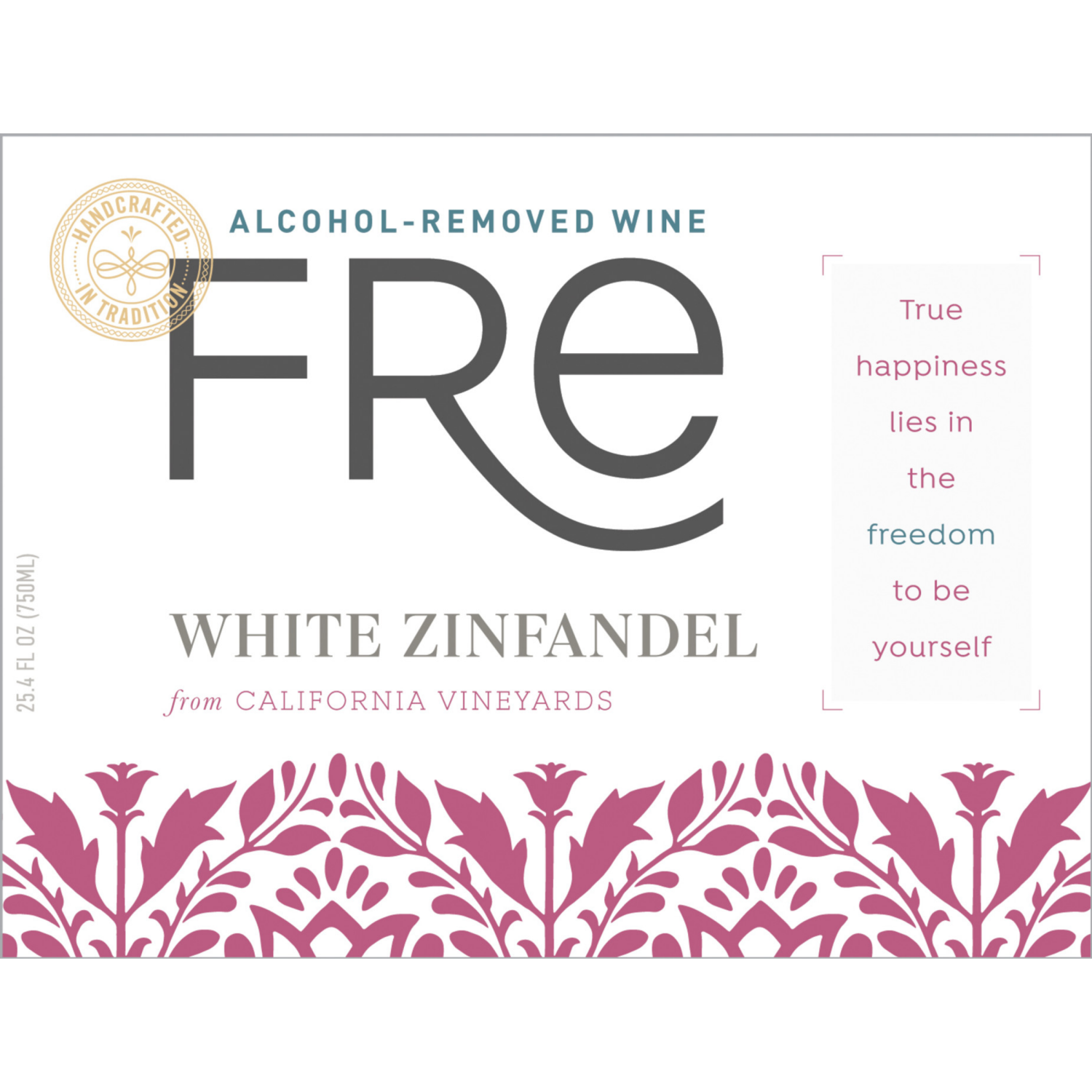 slide 3 of 8, Fré Alcohol-Removed White Zinfandel 25.4 fl oz, 25.4 fl oz