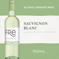 FRE Sauvignon Blanc White Wine, Alcohol-Removed, 750mL Wine Bottle