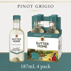 Sutter Home Pinot Grigio 4 - 187 ml Bottles