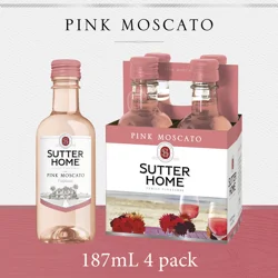 Sutter Home Pink Moscato Wine - 4pk/187ml Bottles