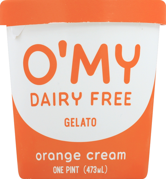 slide 1 of 1, O My! O'My Gelato, Dairy Free, Orange Cream, 1 pint