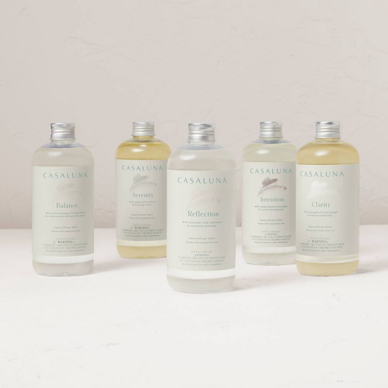slide 4 of 5, 350ml Balance Reed Diffuser Refills - Casaluna™: Bamboo & Lotus Aromatherapy, No Battery Required, 350 ml