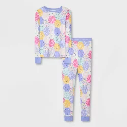 Girls' 2pc Floral 100% Cotton Pajama Set - Cat & Jack 8