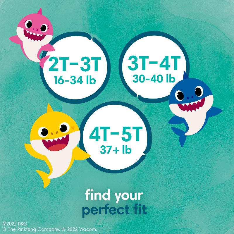 slide 5 of 11, Pampers Pure Protection Training Underwear - Baby Shark - Size 3T-4T - 92ct, 92 ct