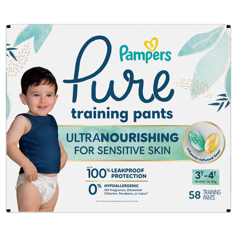 slide 14 of 16, Pampers Pure Protection Training Underwear - Baby Shark - Size 3T-4T - 58ct, 58 ct