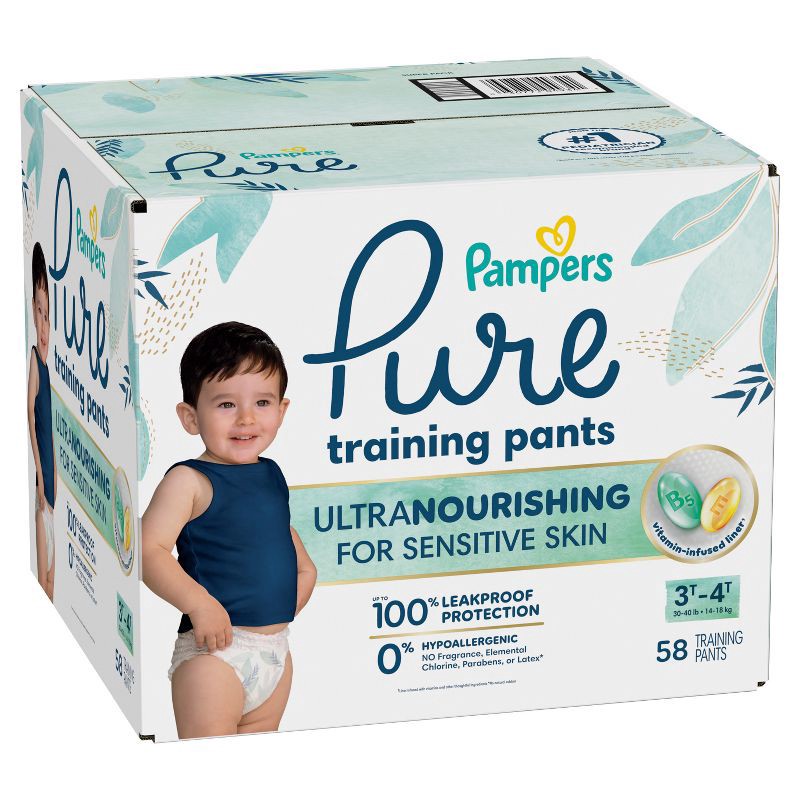 slide 15 of 16, Pampers Pure Protection Training Underwear - Baby Shark - Size 3T-4T - 58ct, 58 ct