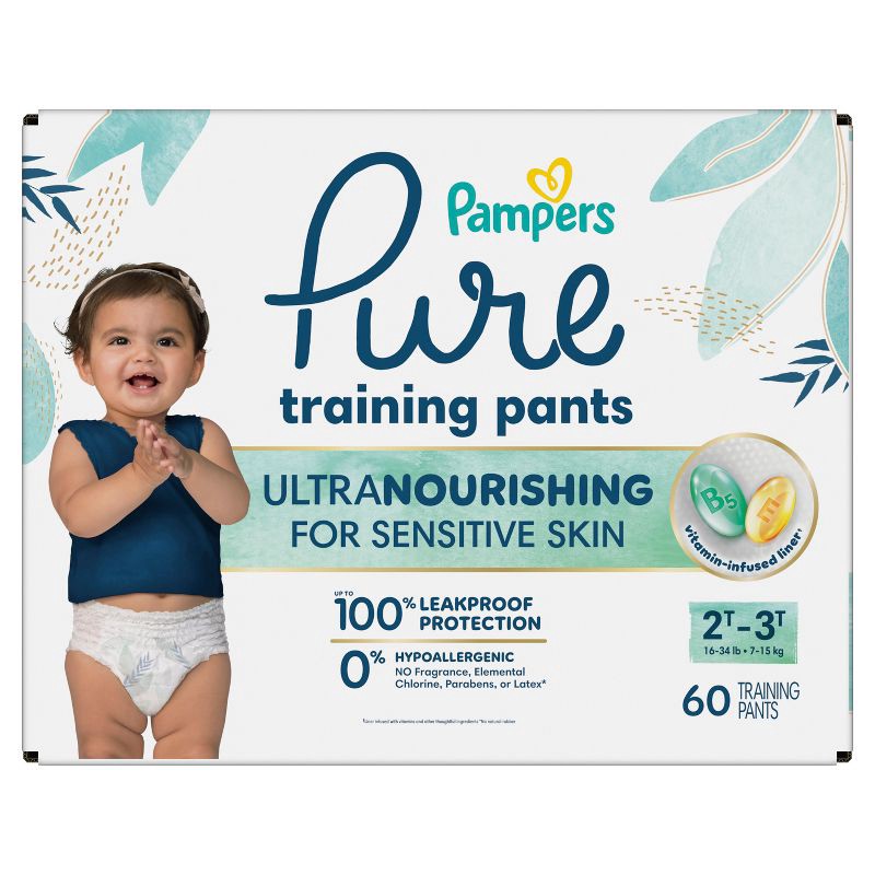 slide 14 of 16, Pampers Pure Protection Training Underwear - Baby Shark - Size 2T-3T - 60ct, 60 ct