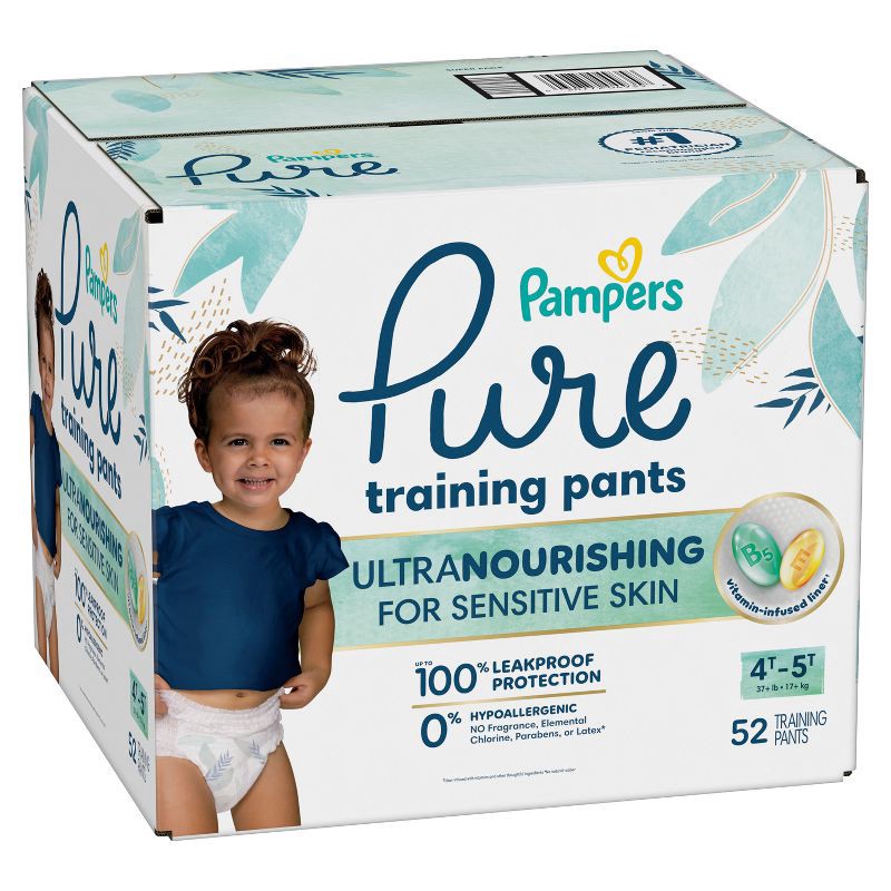 slide 15 of 16, Pampers Pure Protection Training Underwear - Baby Shark - Size 4T-5T - 52ct, 52 ct