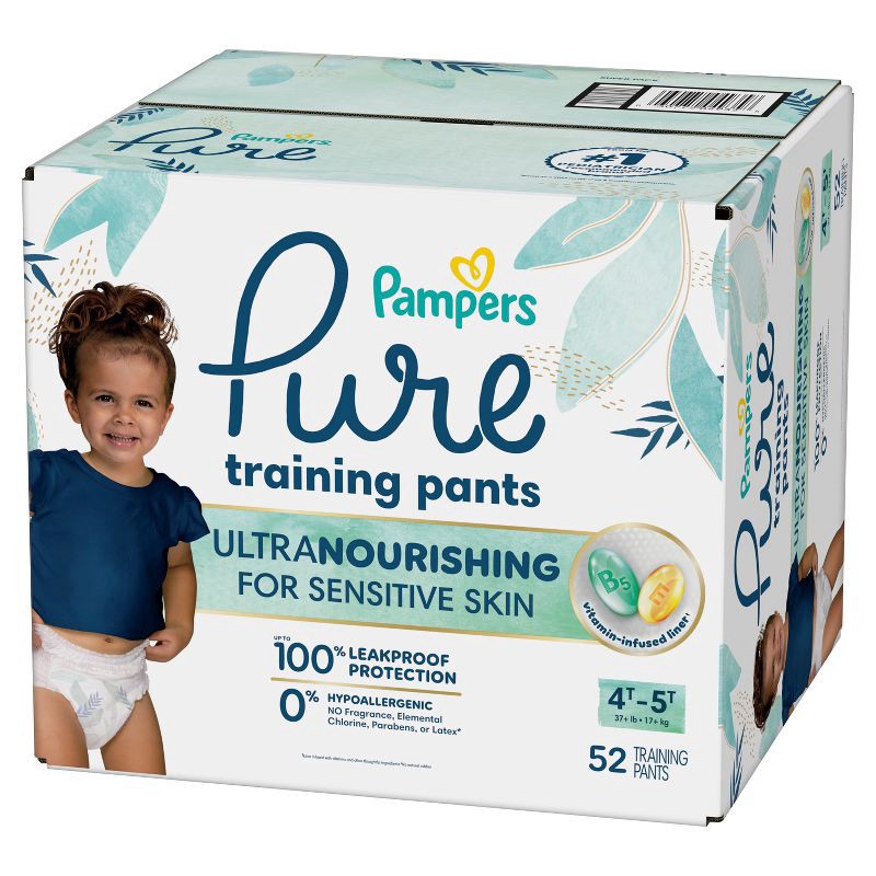 slide 16 of 16, Pampers Pure Protection Training Underwear - Baby Shark - Size 4T-5T - 52ct, 52 ct