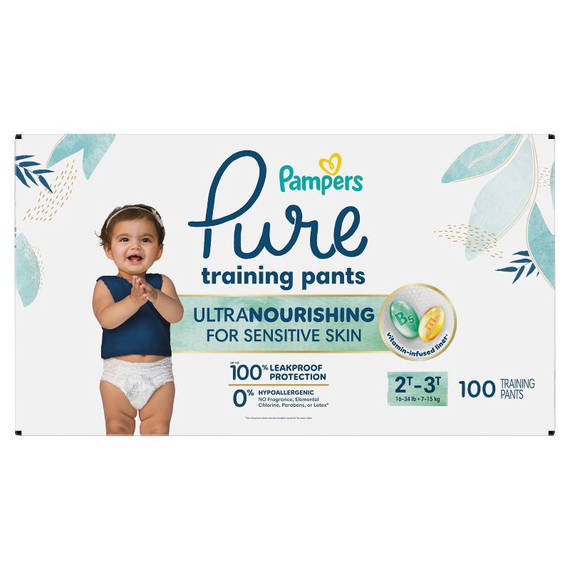 slide 14 of 16, Pampers Pure Protection Training Underwear - Baby Shark - 2T-3T - 100ct, 100 ct