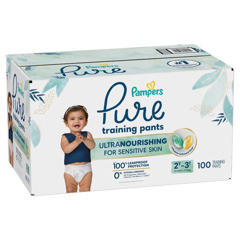 slide 15 of 16, Pampers Pure Protection Training Underwear - Baby Shark - 2T-3T - 100ct, 100 ct