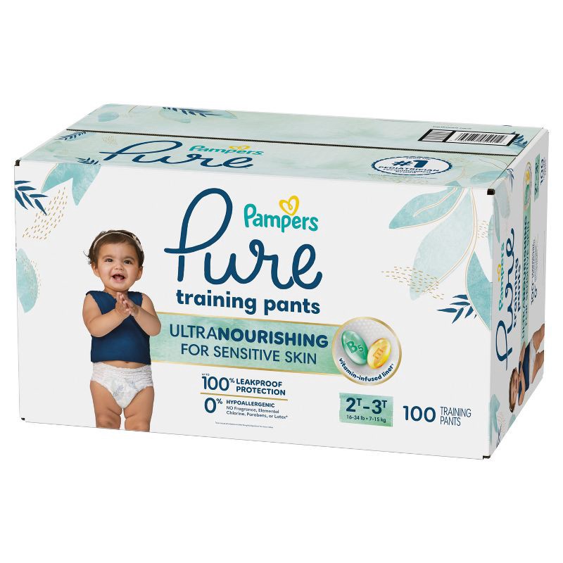 slide 16 of 16, Pampers Pure Protection Training Underwear - Baby Shark - 2T-3T - 100ct, 100 ct