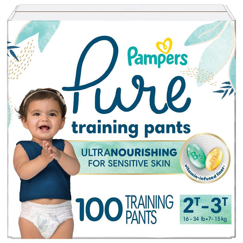 slide 1 of 16, Pampers Pure Protection Training Underwear - Baby Shark - 2T-3T - 100ct, 100 ct