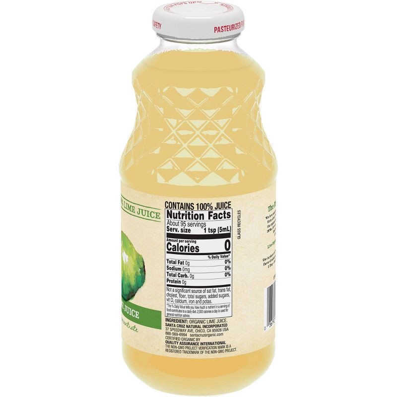 slide 2 of 3, Santa Cruz Organic Beverage Santa Cruz Organic 100% Pure Lime Juice - 16 fl oz Bottle, 16 fl oz