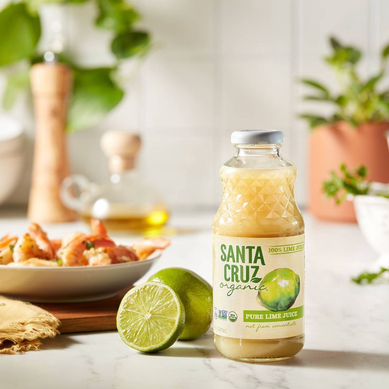 slide 3 of 3, Santa Cruz Organic Beverage Santa Cruz Organic 100% Pure Lime Juice - 16 fl oz Bottle, 16 fl oz