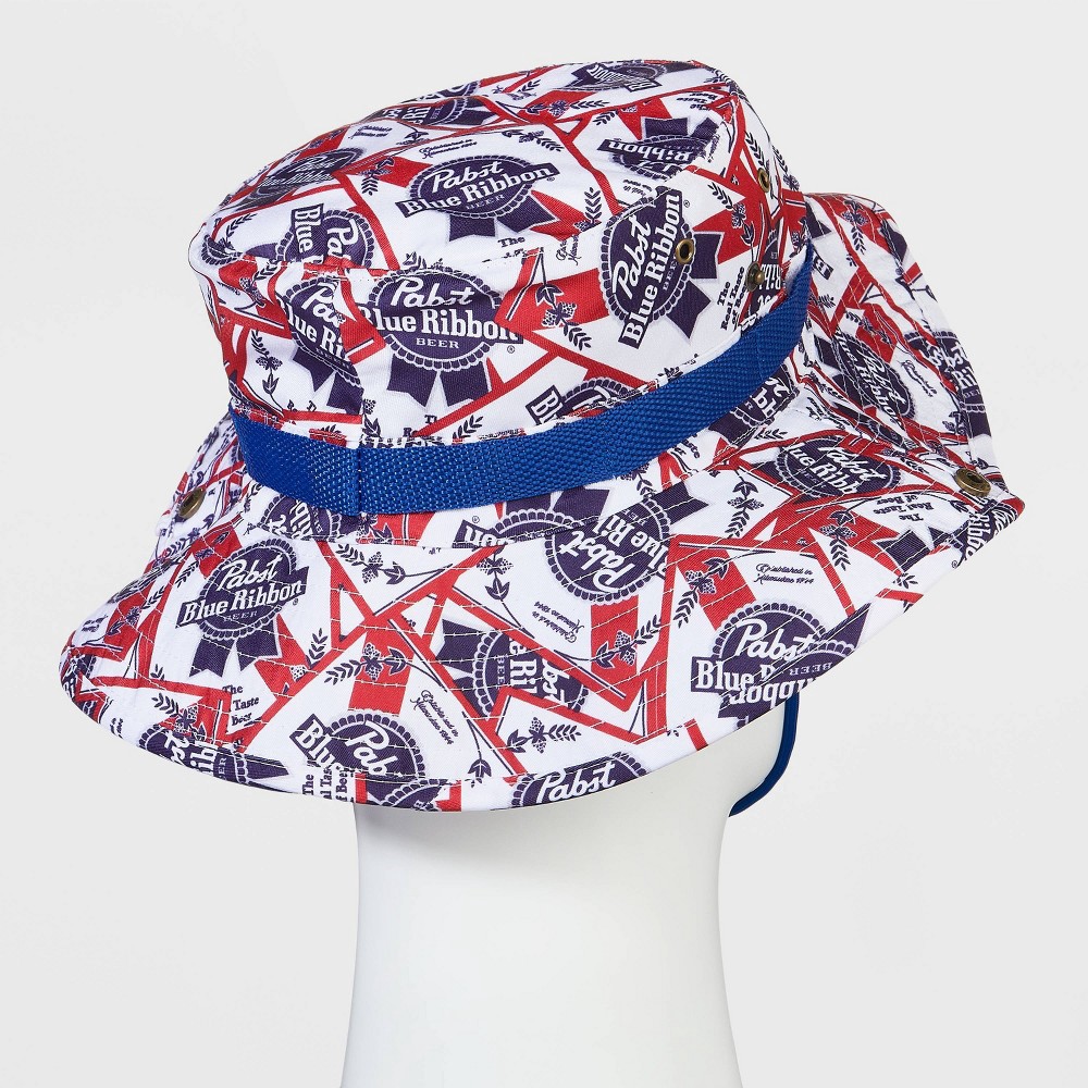 Pabst Blue Ribbon Men's Ribbon Americana Flag Print Boonie Hat