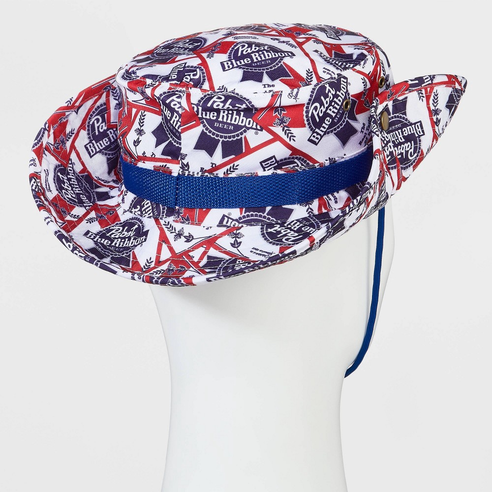 Pabst Blue Ribbon Men's Ribbon Americana Flag Print Boonie Hat