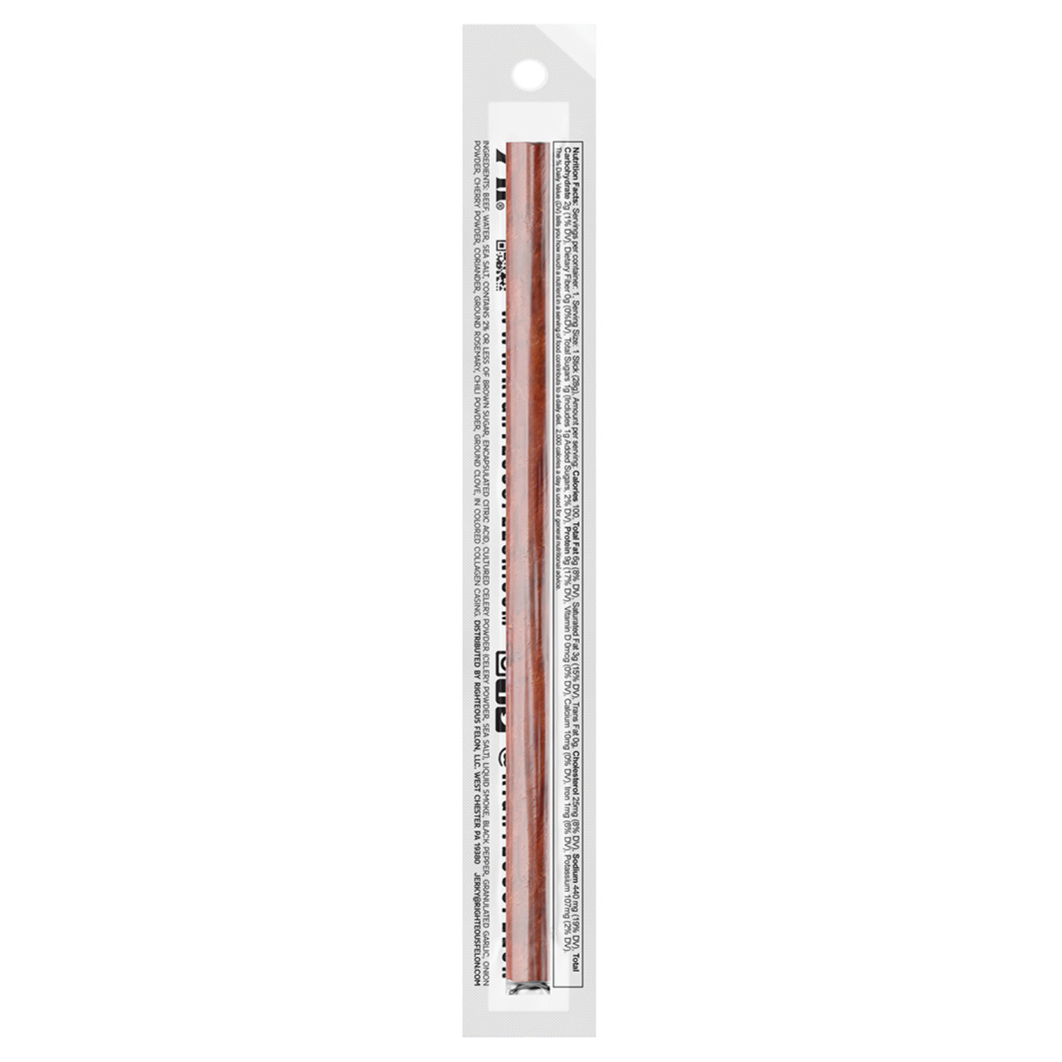 slide 2 of 3, Righteous Felon Savory & Smoky O.G Hickory Beef Stick 1 oz, 1 oz