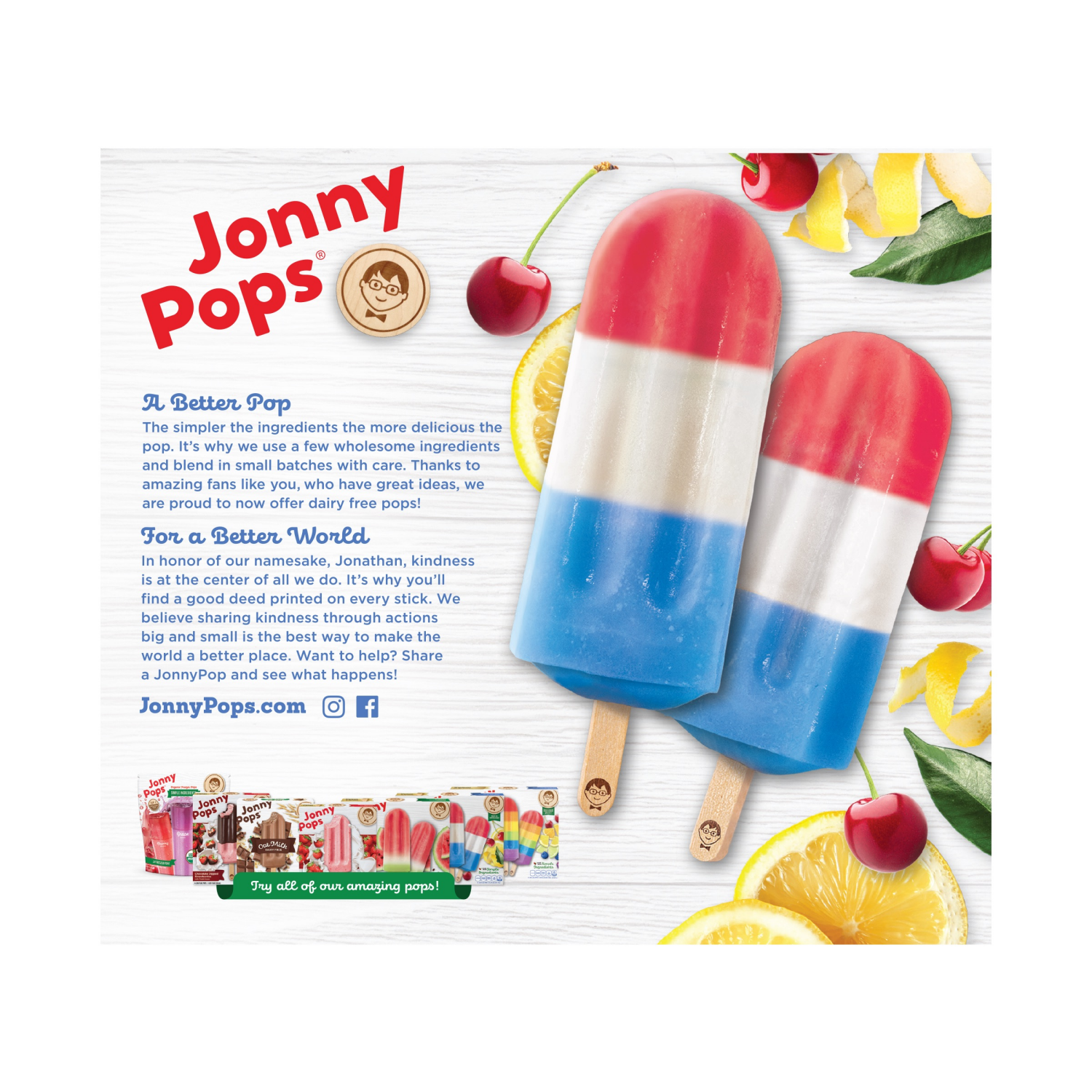 slide 2 of 5, Jonny Pops-Red White&Boom, 14.8 oz