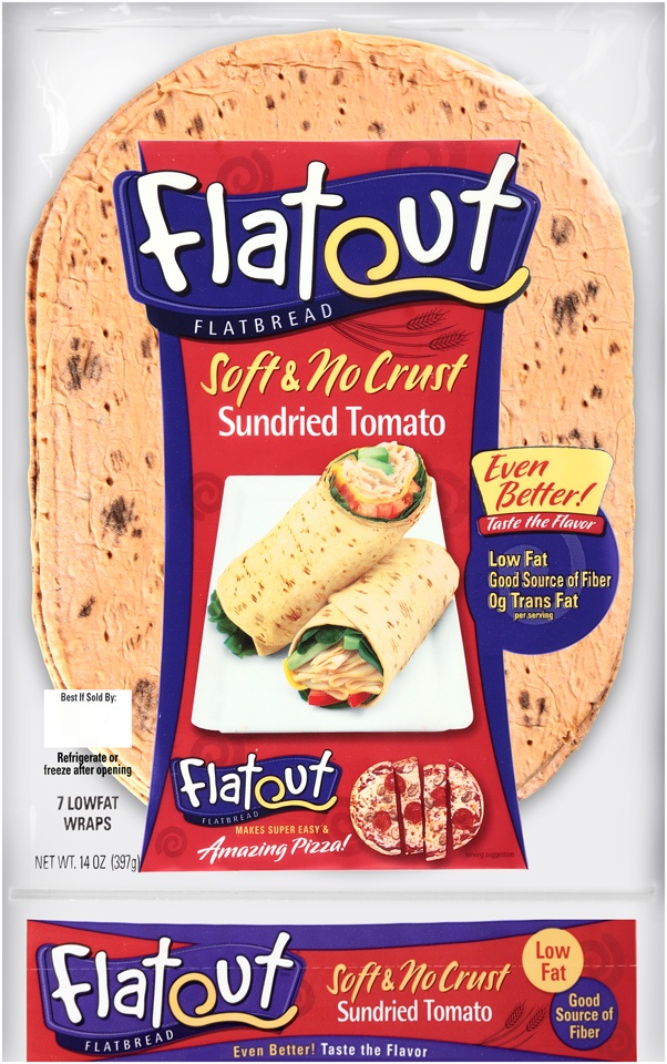 slide 1 of 1, Flatout Flatbread Sundried Tomato Bread, 7 ct