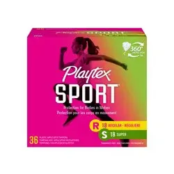 Playtex Sport Multipack Tampons - Plastic - Unscented - Regular/Super - 36ct