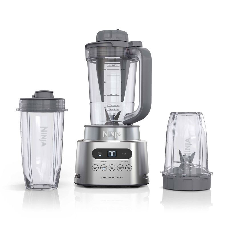 slide 1 of 12, Ninja TWISTi HIGH-SPEED Blender DUO - SS151: 1600W Smoothie & Ice Crusher, 7 Speeds, Dishwasher-Safe, Silver, 1 ct