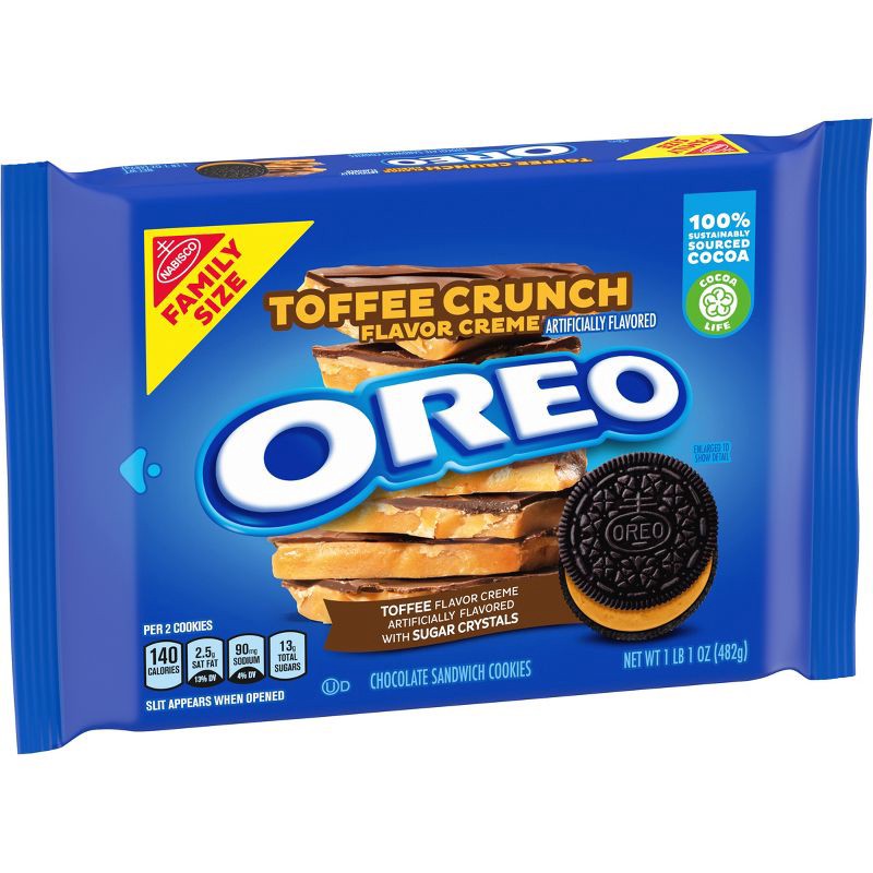 slide 4 of 12, OREO Toffee Crunch Cookies - 17oz, 17 oz