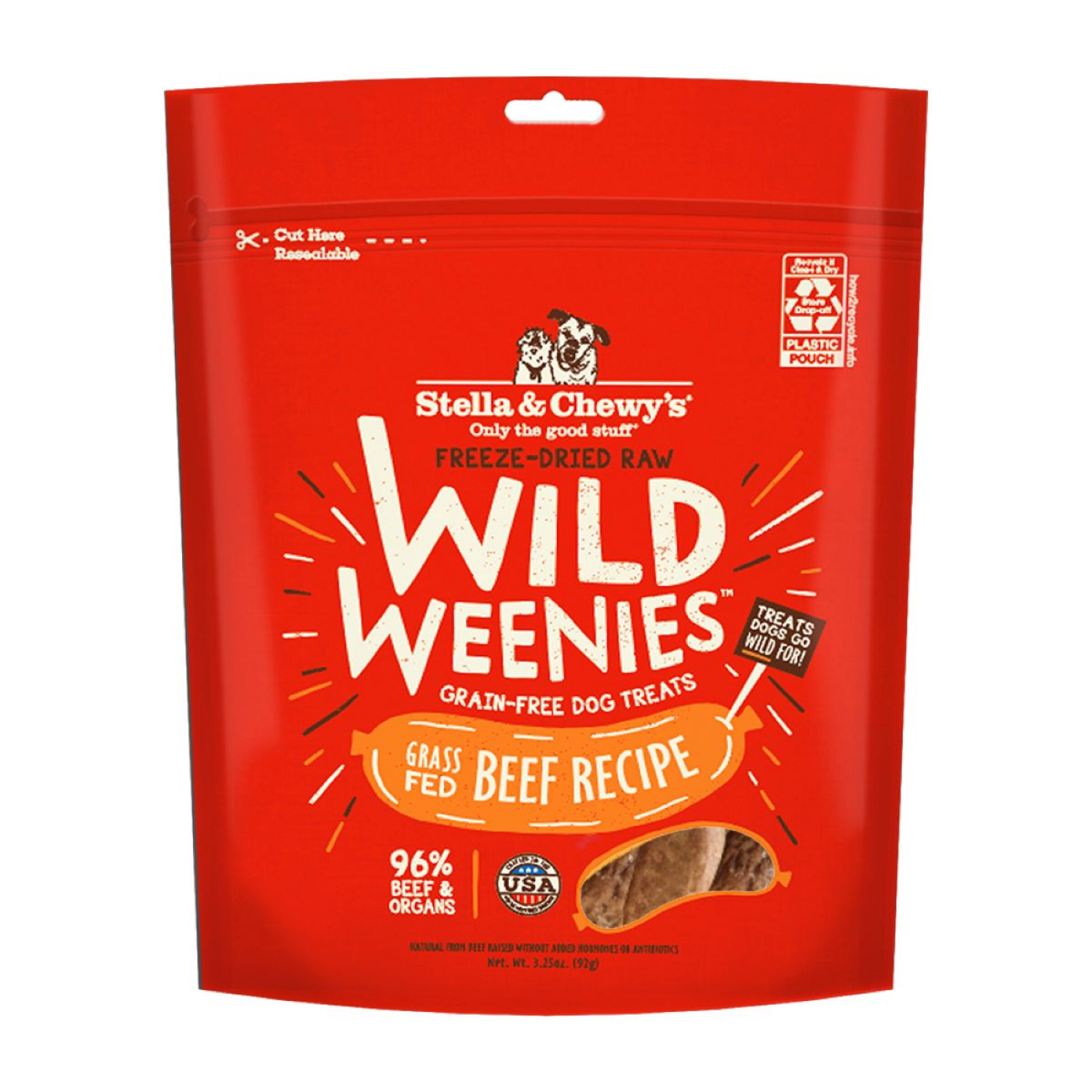 slide 1 of 8, STELLA & CHEWYS Stella & Chewy's Wild Weenie Dog Treats - Grass-Fed Beef Recipe - 3.25 Ounce Bag, 3.25 oz
