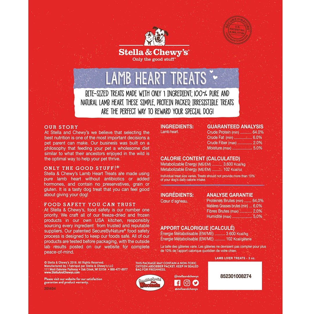slide 2 of 2, Stella & Chewy's Lamb Heart Treat, 1 ct