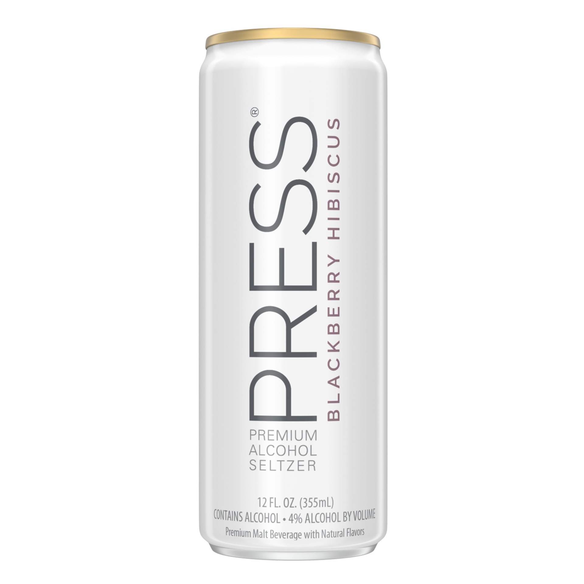 slide 2 of 3, PRESS Premium Hard Seltzer Blackberry Hibiscus Malt Beverage, 6 pk 12 fl oz Cans, 4.0% ABV, 72 fl oz