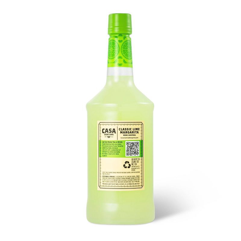 slide 3 of 3, Casa Cantina Classic Lime Margarita Wine Cocktail - 1.5L Bottle, 1.5 liter