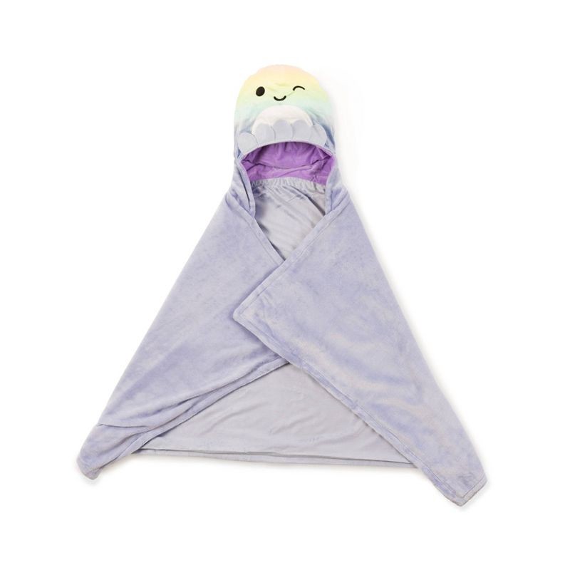 slide 3 of 5, Squishmallows Kids' Hooded Blanket Purple, 1 ct