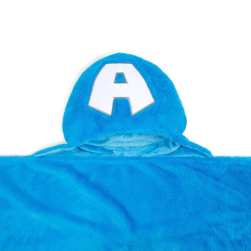 slide 3 of 5, Marvel Captain America Kids' Hooded Blanket Red/Blue, 1 ct