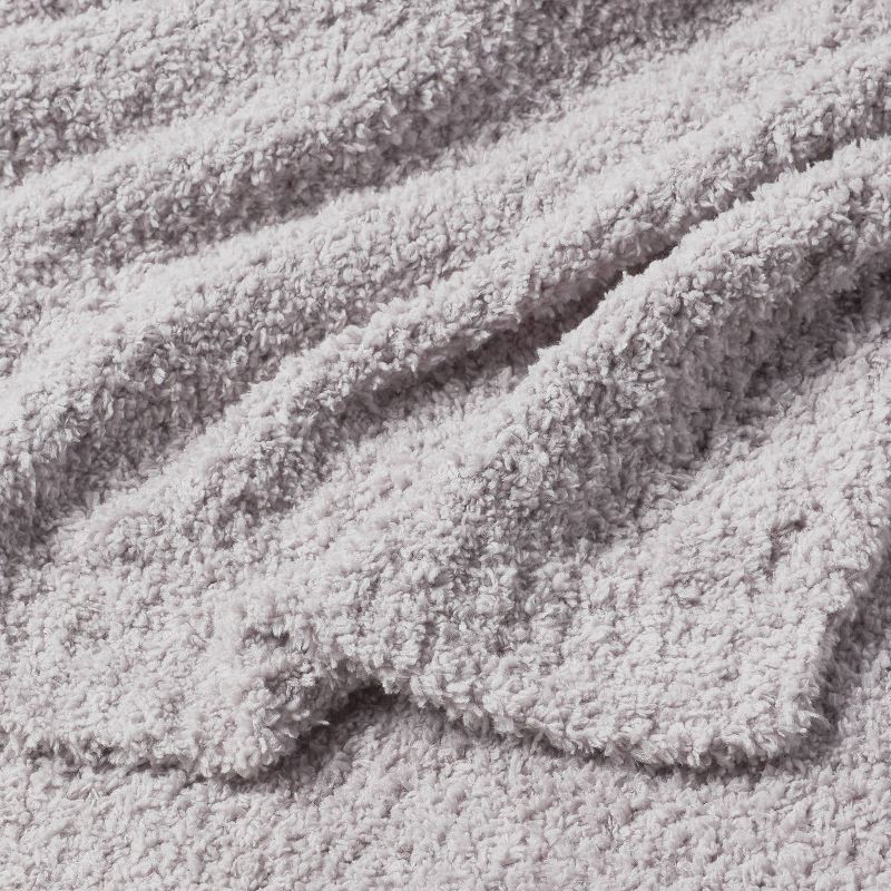 slide 3 of 3, King Cozy Chenille Bed Blanket Gray - Threshold™: Midweight, Knitted, Machine Washable, For All Ages, 1 ct