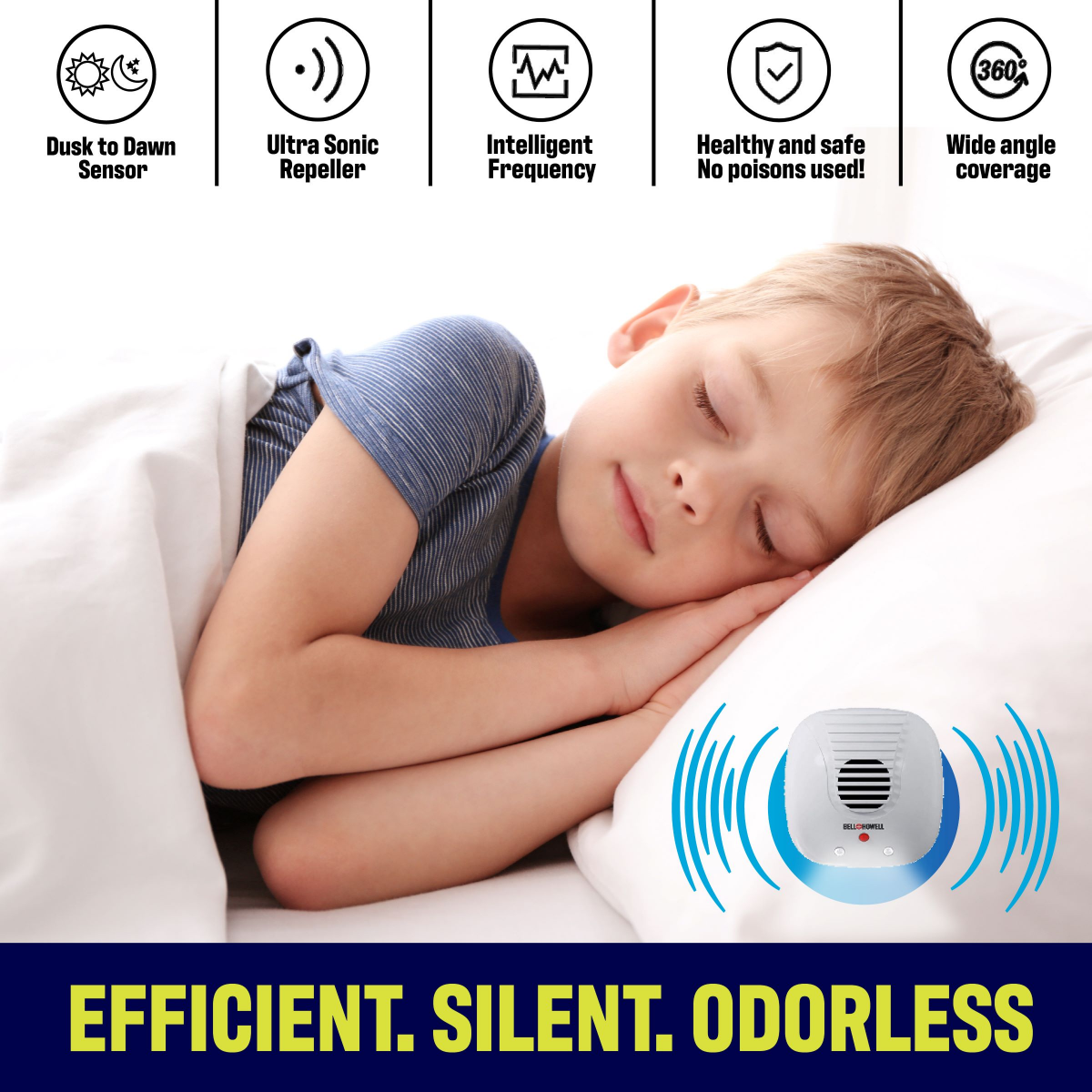 slide 2 of 4, Bell + Howell Bell & Howell Micro-UltraSonic Pest Repellers 3-Room Solution, 3 ct