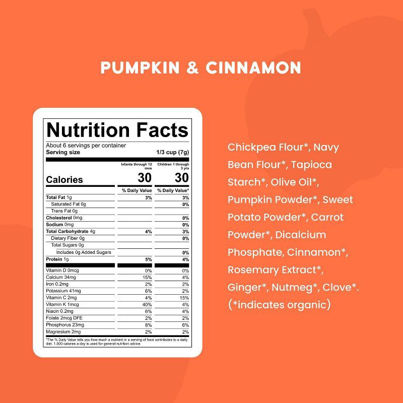 slide 8 of 9, Serenity Kids Pumpkin & Cinnamon Organic Grain Free Puffs Baby & Toddler Snacks - 1.5oz, 1.5 oz