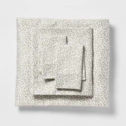 Full Printed Performance 400 Thread Count Sheet Set Green Vine - Threshold™: Cotton Sateen, 4-Piece, Fits 18" Mattress