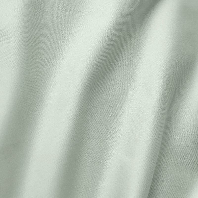 slide 4 of 4, Queen Solid Performance 400 Thread Count Sheet Set Silver Green - Threshold™, 1 ct