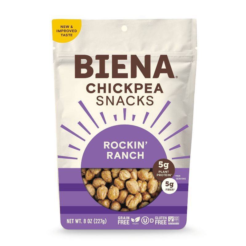 slide 1 of 3, Biena Chickpea Snacks Rockin' Ranch - 8oz, 8 oz