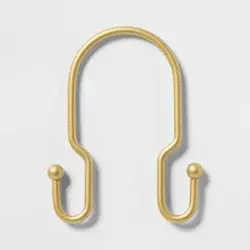 Metal Double Shower Hooks Brass - Room Essentials™
