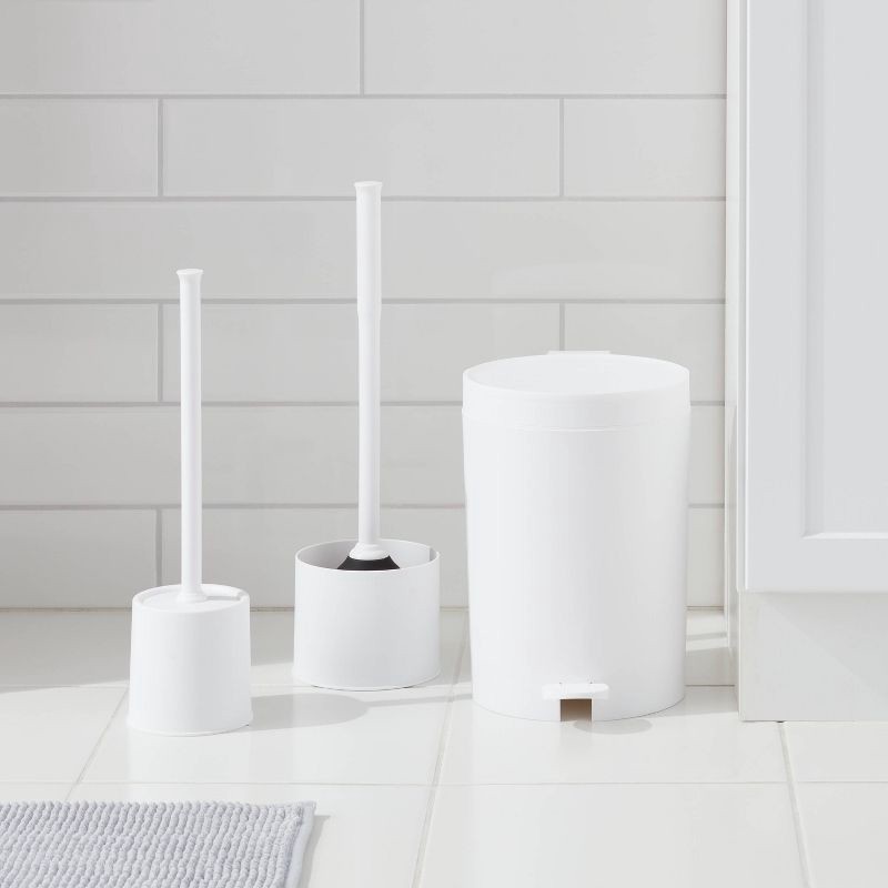 slide 2 of 3, Step Wastebasket White - Room Essentials™: Plastic, 5.5 Litres, with Removable Inner Bucket, 12.33" Height, 1 ct